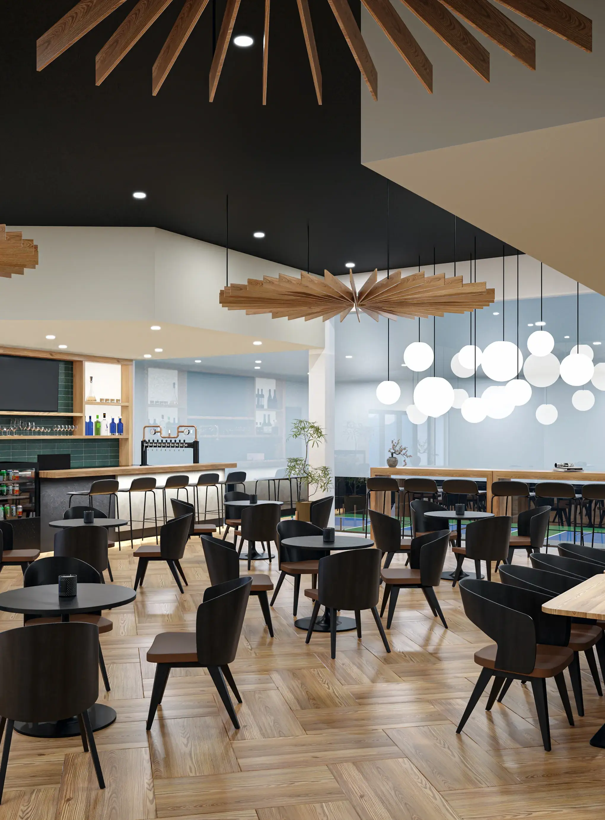 Espace pour l’après-match à l'Espace Pickleball